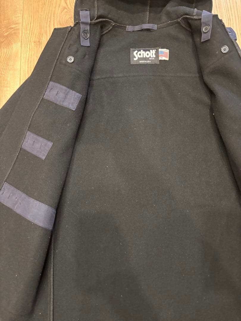 【美品】Schott ショット　ダッフルコート　M米国製　ブラック