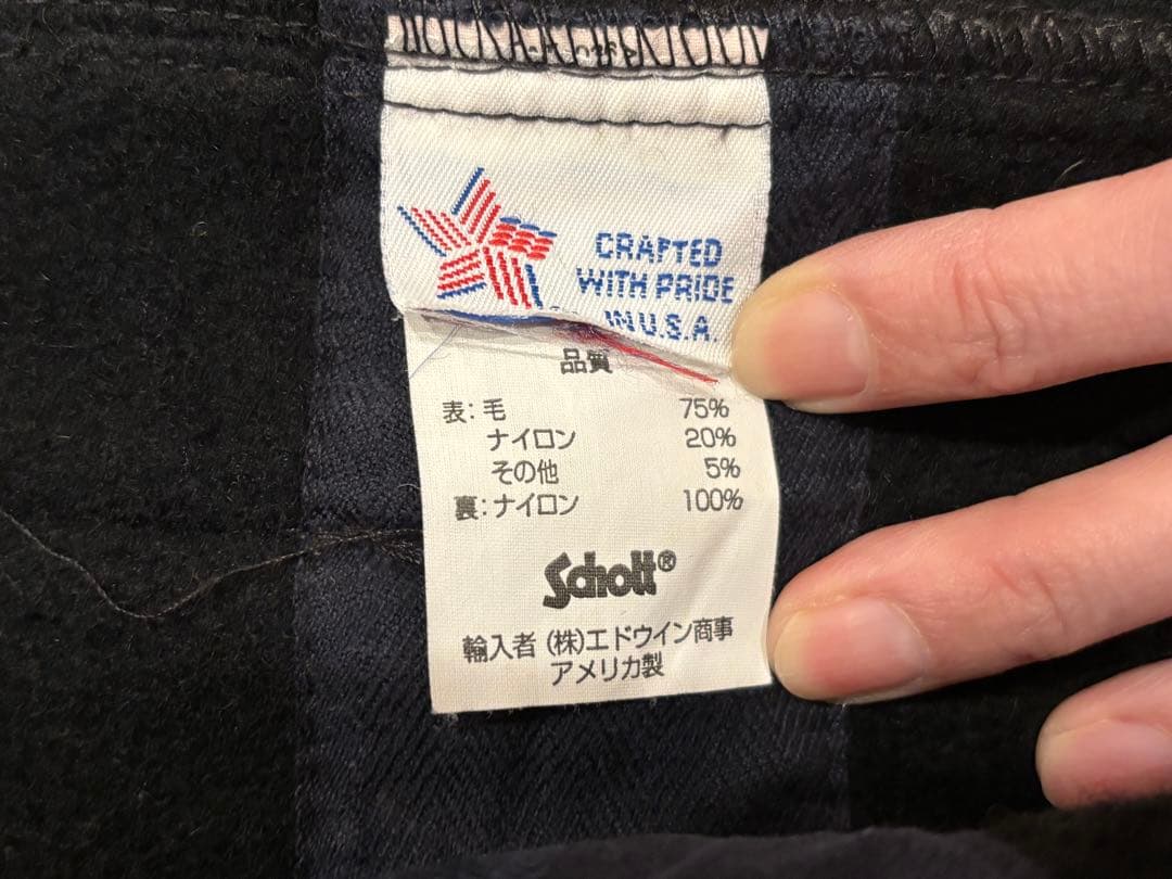 【美品】Schott ショット　ダッフルコート　M米国製　ブラック