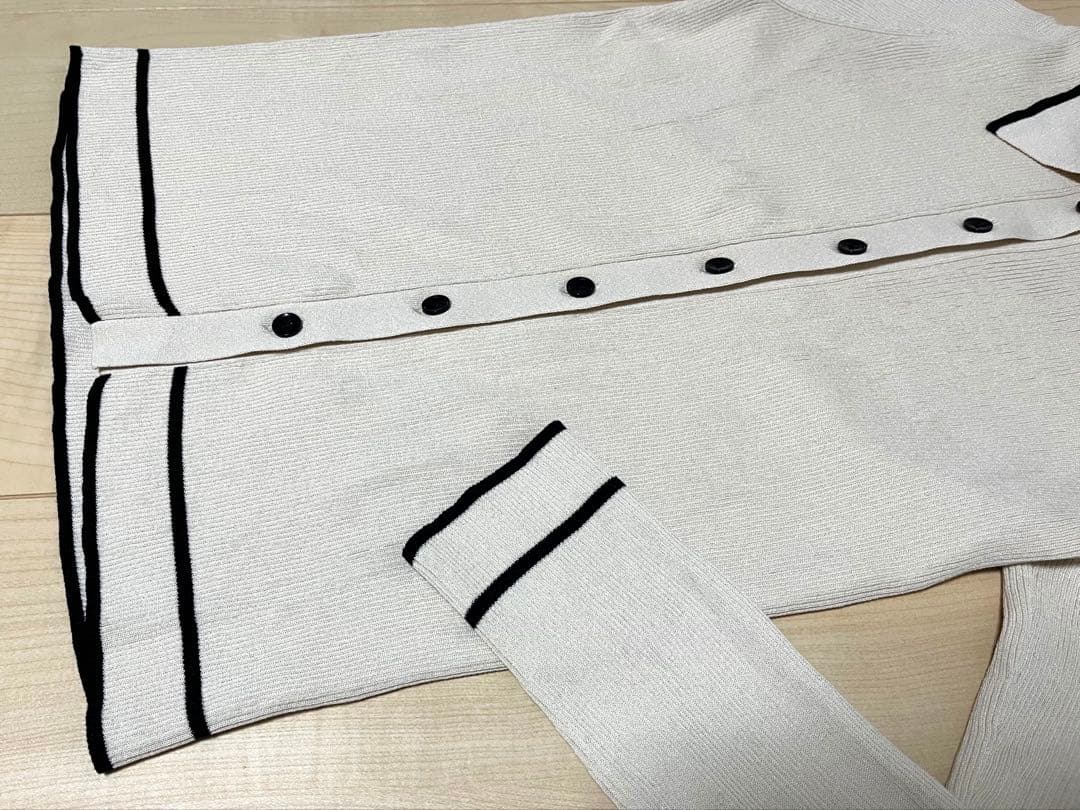 値下　united arrows ポロニット カーディガン　リブニット ポロエリ