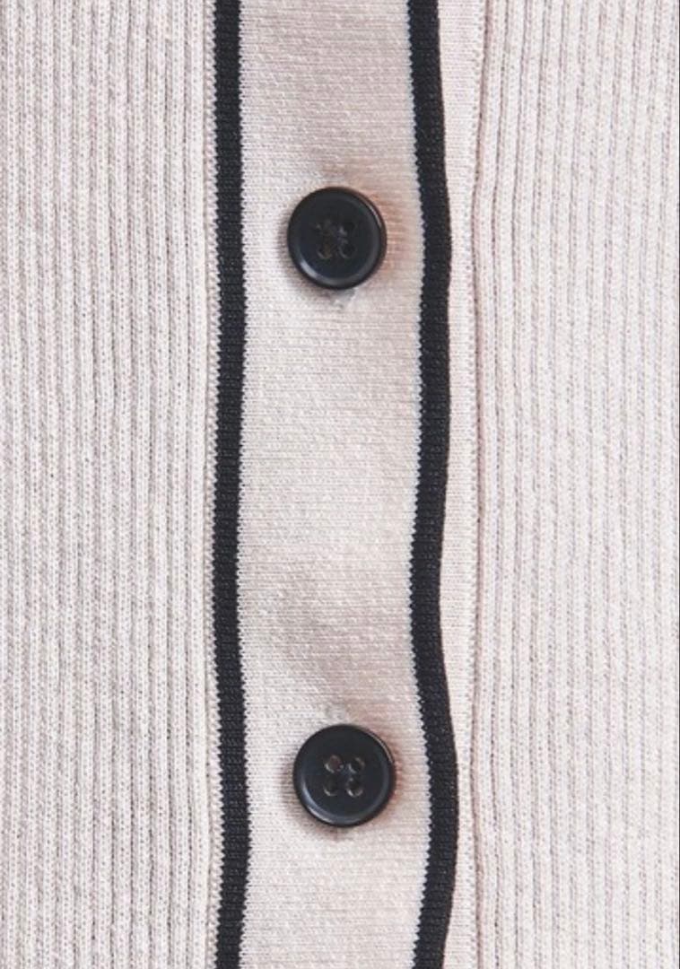 値下　united arrows ポロニット カーディガン　リブニット ポロエリ