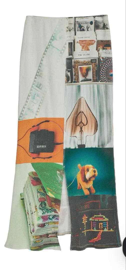 スカート EMOTIONAL COLLAGE RIB SKIRT