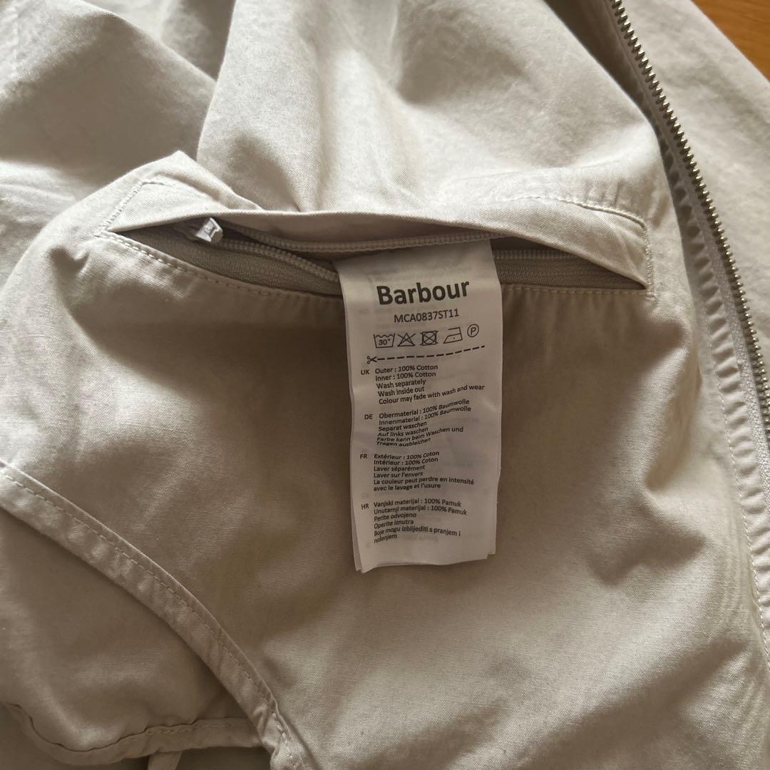 【マリマリ3】　Barbour ベージュ ジップアップジャケットブルゾンM