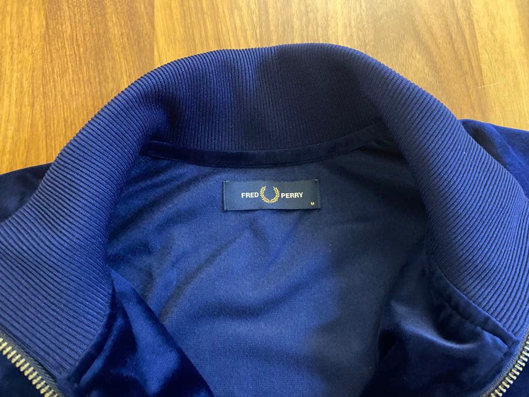【極美品】FRED PERRY ベロア トラック ジャケット M 金刺繍