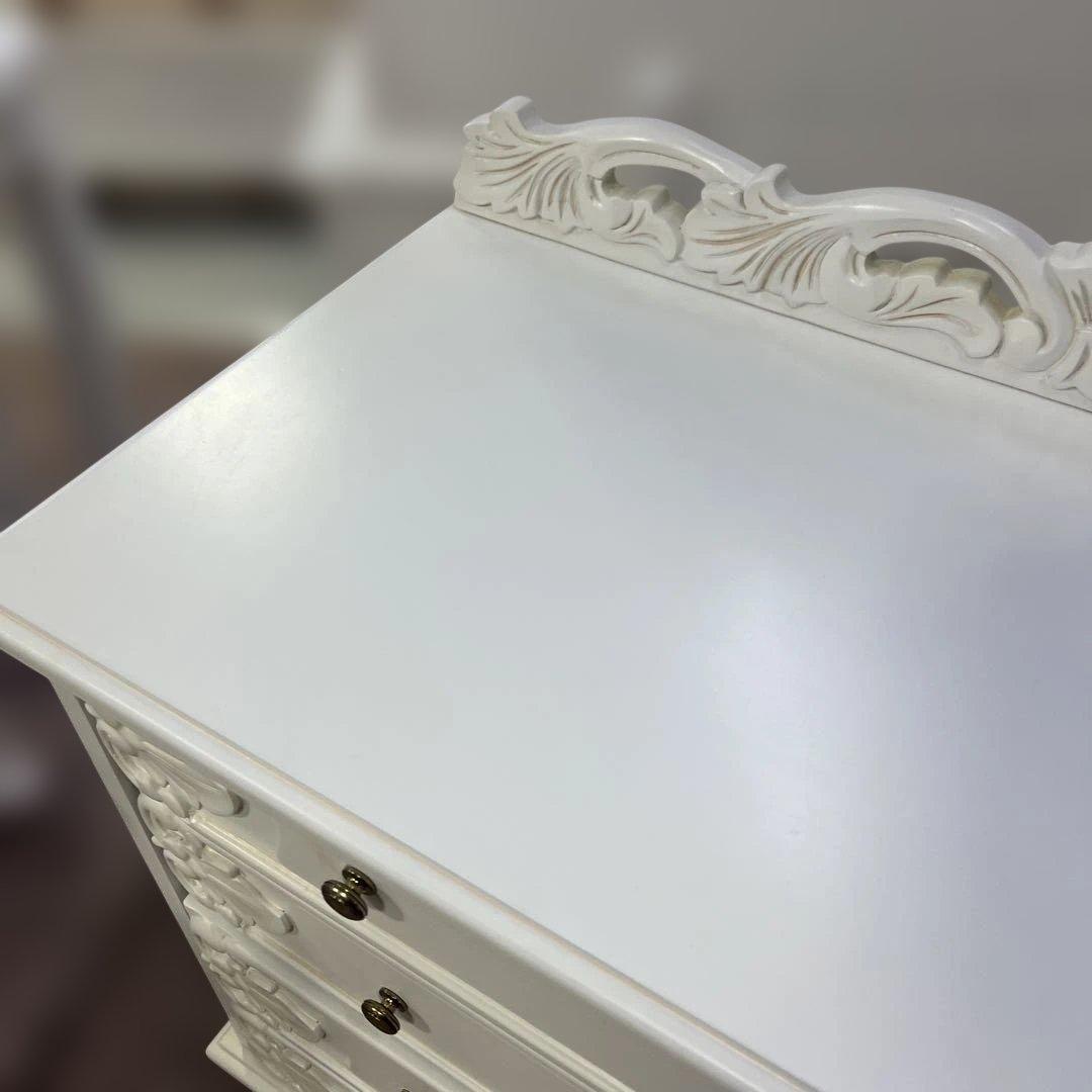 【姫家具】4段チェスト◆白訳あり品