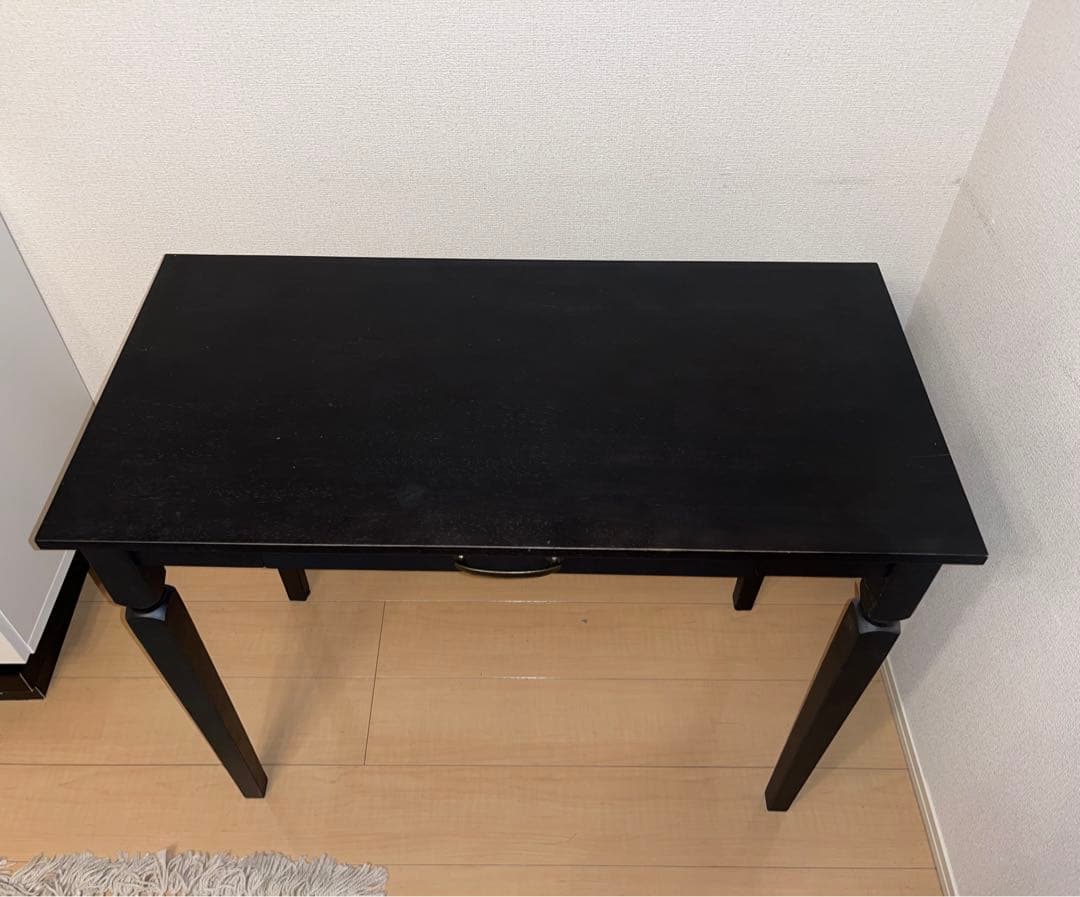 木製デスク　スツール　ブラック