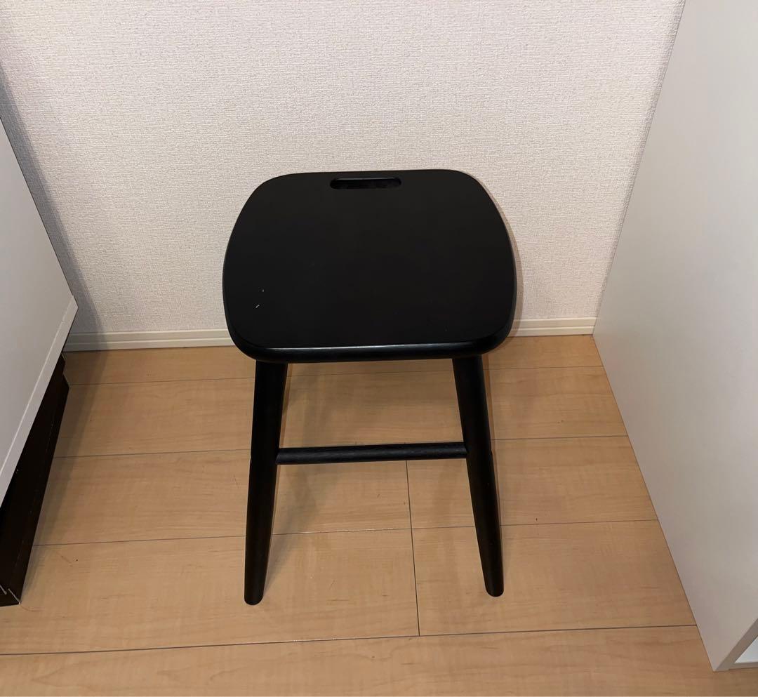 木製デスク　スツール　ブラック