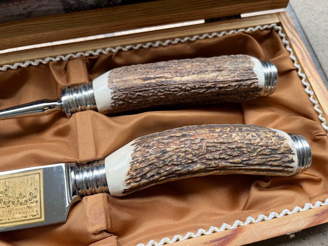 最終値下 ヘンケルス ツヴィリング カービングナイフセット 鹿柄 ヴィンテージ