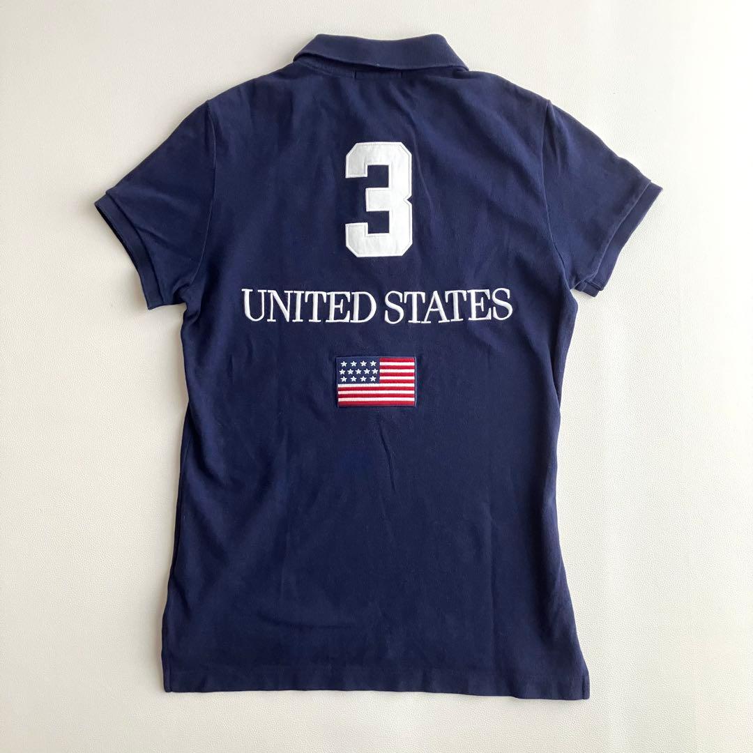 【美品】ラルフローレン ビッグポニー USA THE SKINNY POLO 紺