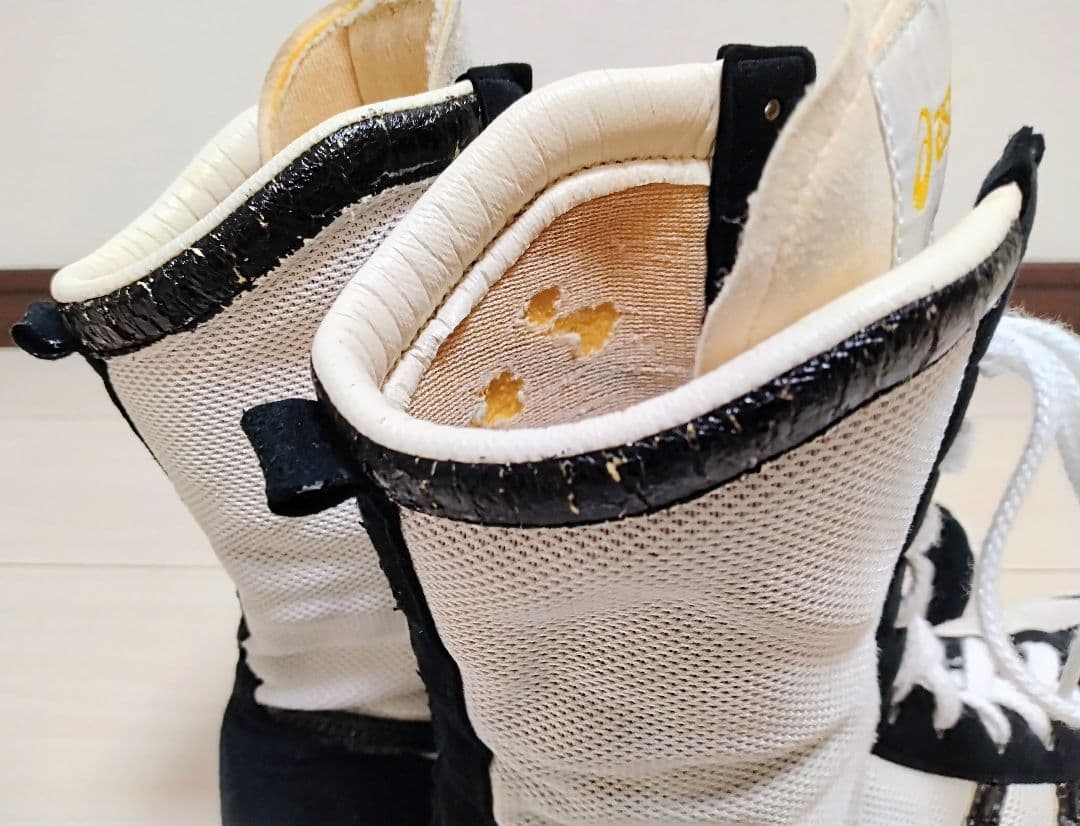 【ソール交換済】アシックス ボクシングシューズ 白ロング 27cm