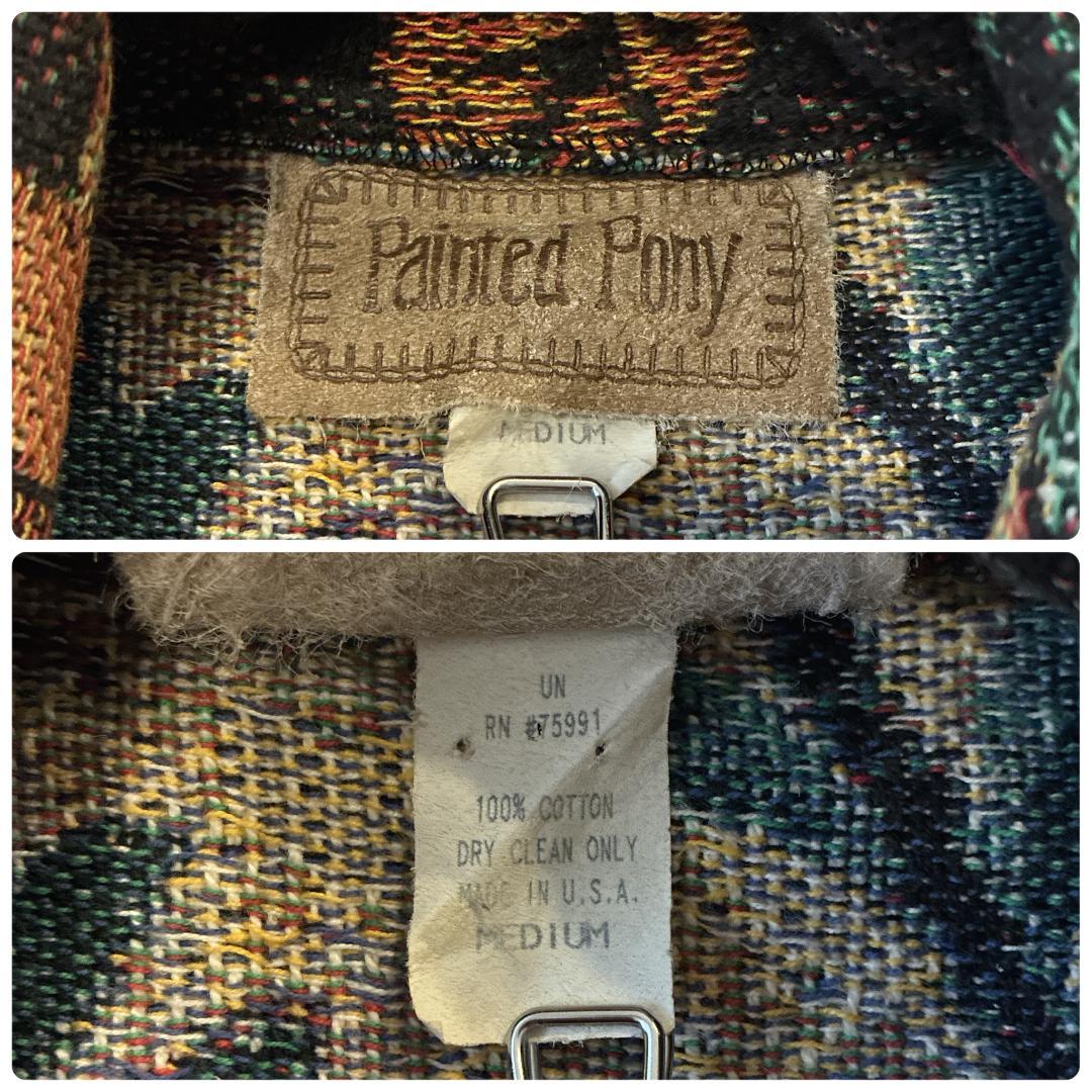 美品 USA製 Painted Pony♡花柄 ゴブランジャケット M 大きめ