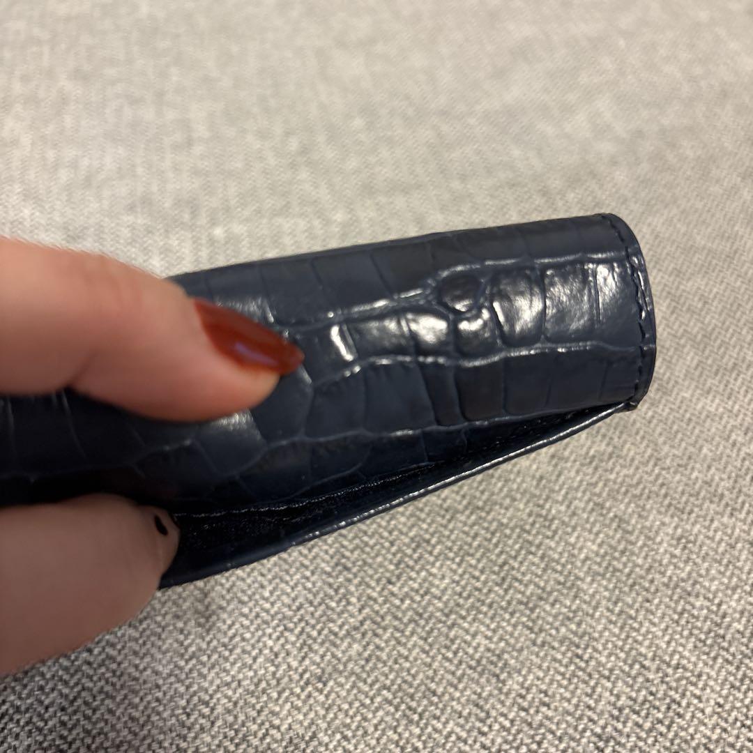 【美品】ANTEPRIMA 二つ折り財布　クロコ調