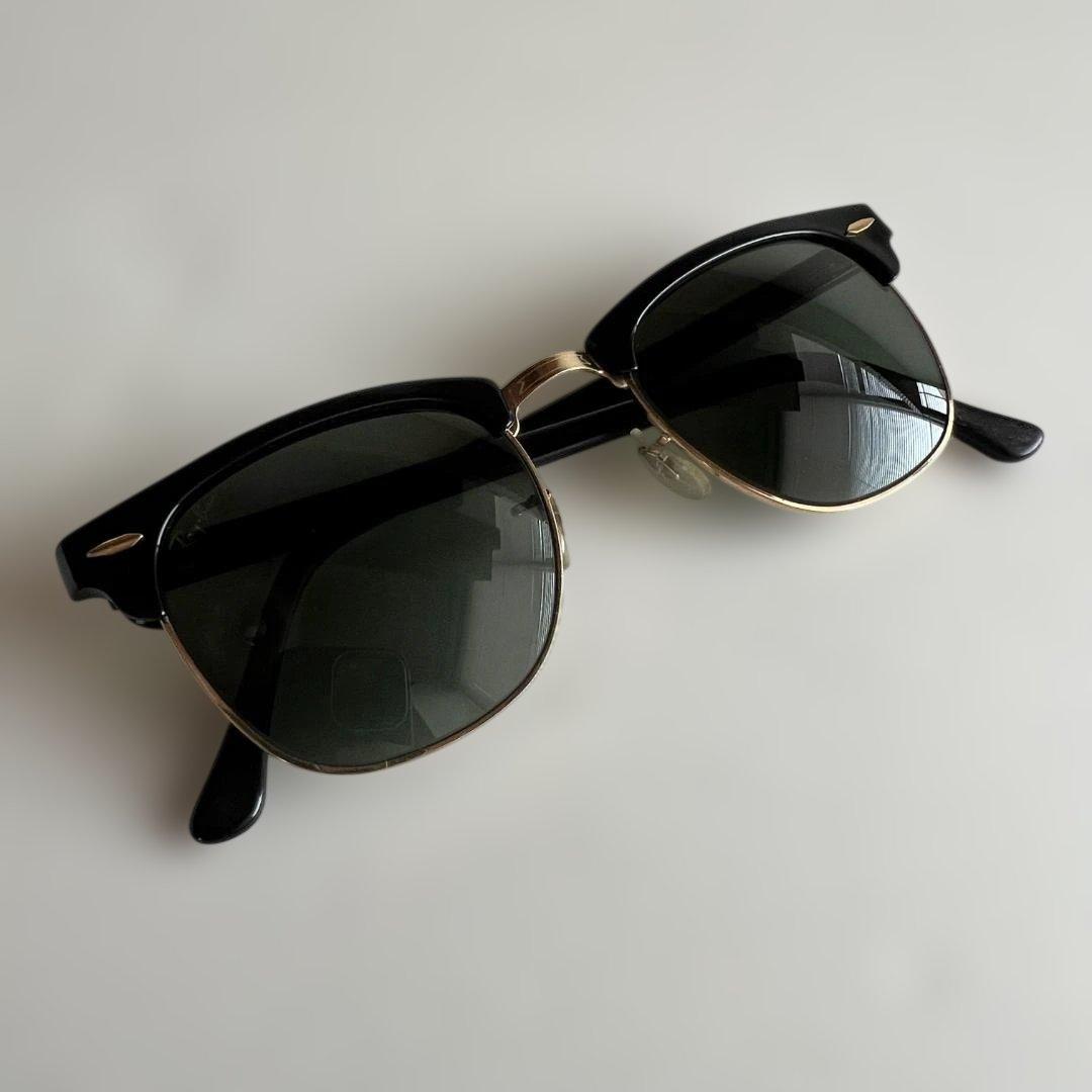 希少✨RaybanレイバンW1115 USA製 クラブマスターB&L