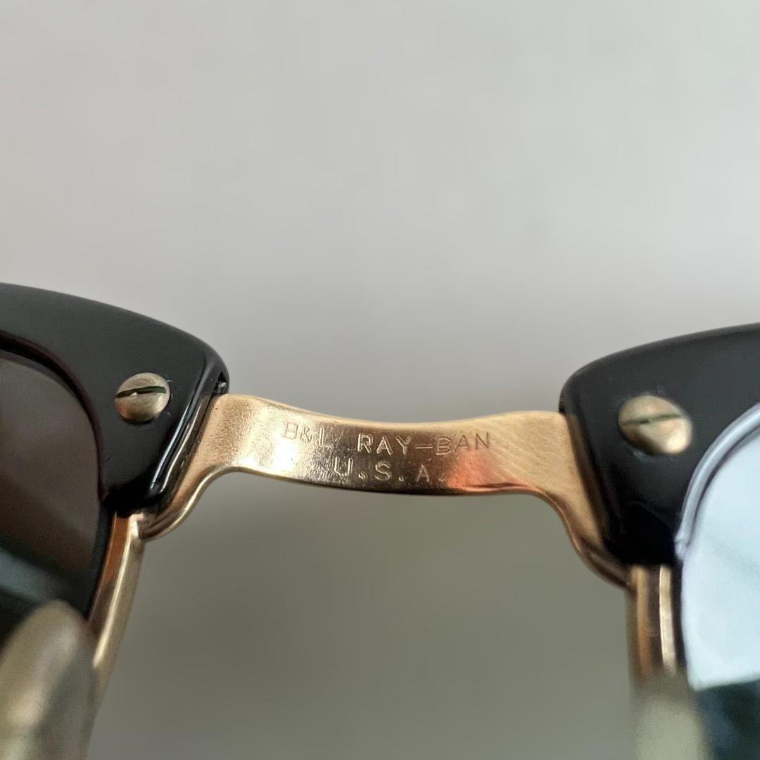 希少✨RaybanレイバンW1115 USA製 クラブマスターB&L