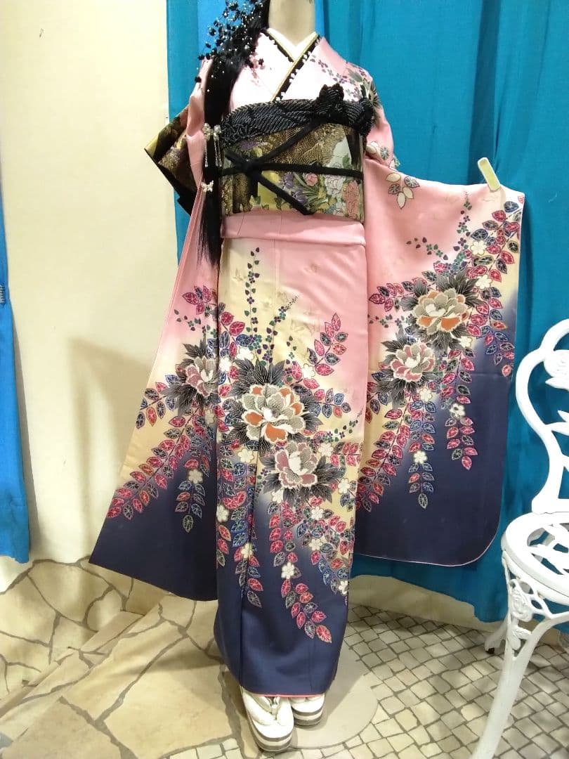 振袖フルセット、正絹振袖、成人式、重ね衿、帯揚げ帯締め、袋帯、長襦袢、ガード加工