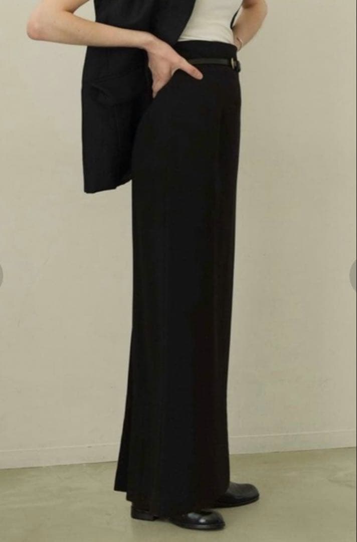 【極美品】 CLANE ハイウエストストレートマキシスカート 黒 0