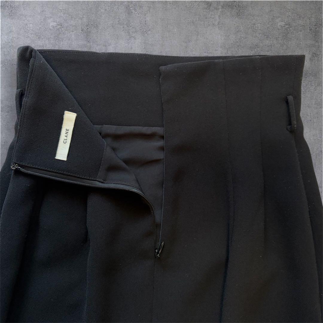 【極美品】 CLANE ハイウエストストレートマキシスカート 黒 0