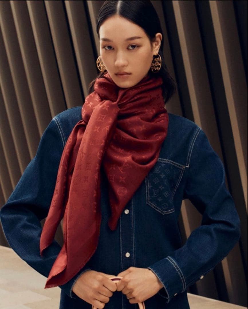 美品 ショール モノグラム LOUIS VUITTON 大判ストール