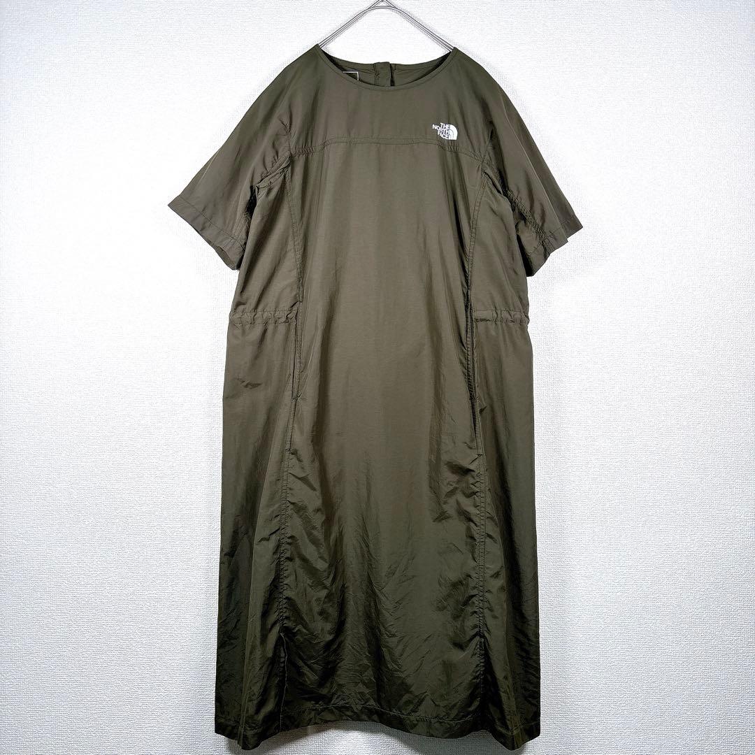 美品✨ノースフェイス カルカワンピース クールネック UV撥水 ニュートープ M