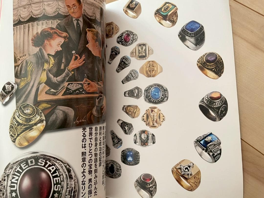 カレッジリング 本　雑誌　ビンテージ　50s アメカジ ロカビリー 10k　掲載