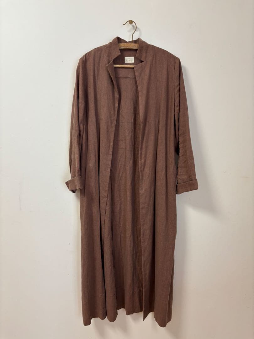 DoI 働衣　Lily coat リリーコート　リネン　ブラウン