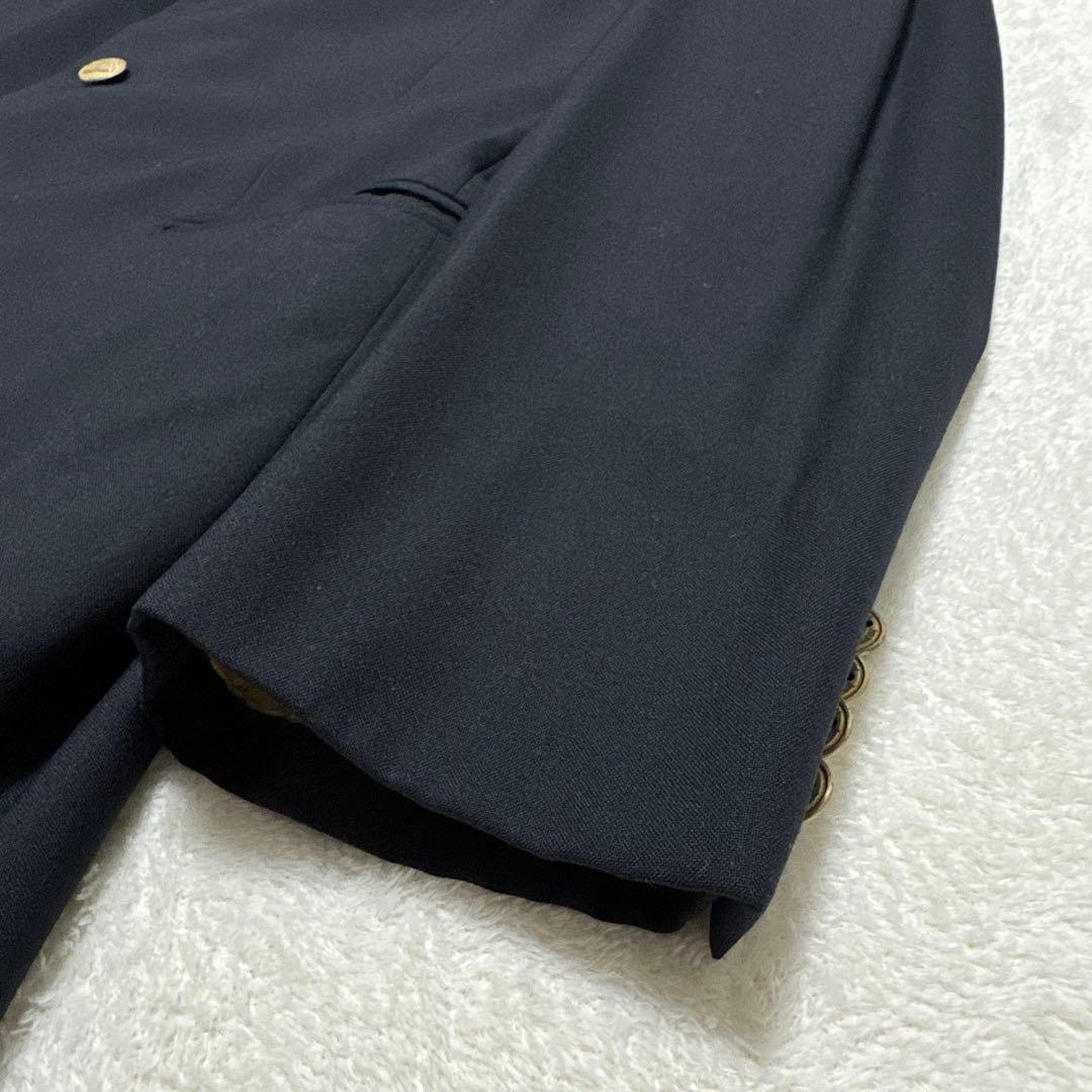 極美品 ニューヨーカー 紺ブレ 金ボタン XL 背抜き 春夏秋 ネイビー 濃紺