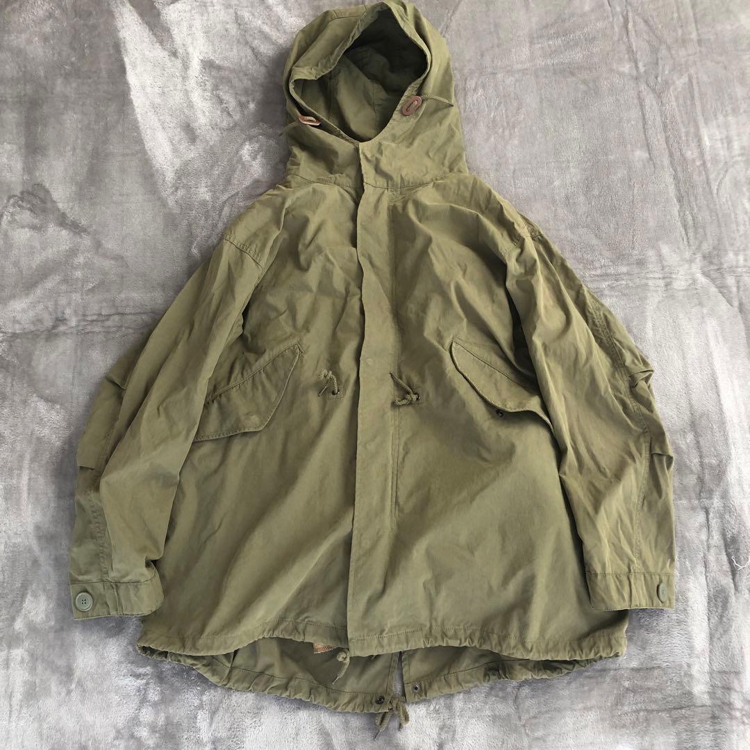 フリークスストアモッズコートボアライナー付きオリーブ FREAK’S store