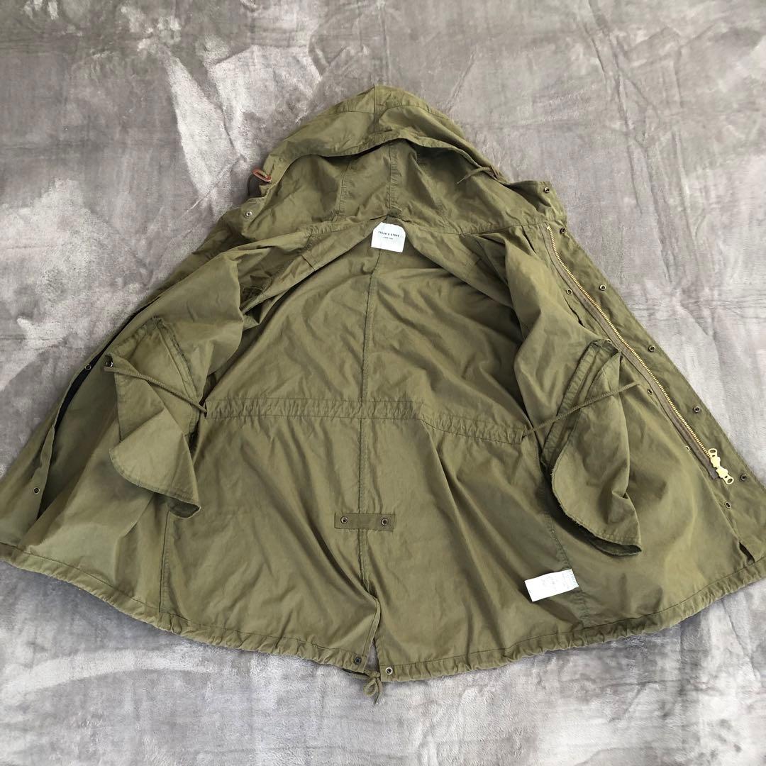 フリークスストアモッズコートボアライナー付きオリーブ FREAK’S store