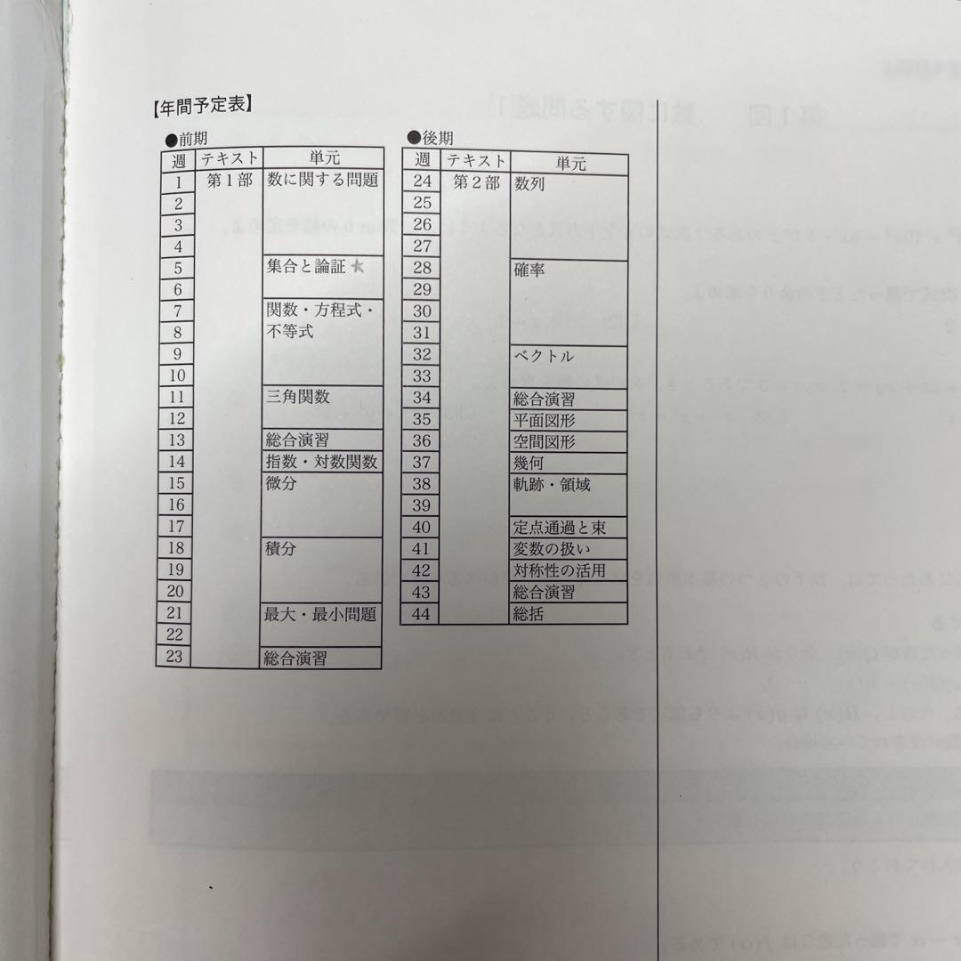 鉄緑　高2数学テキスト　板書ノート、解説プリント付き