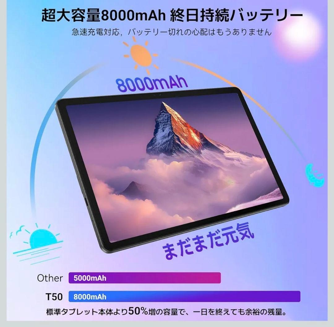 【Android15 タブレット 大画面】TABWEE T80 タブレット