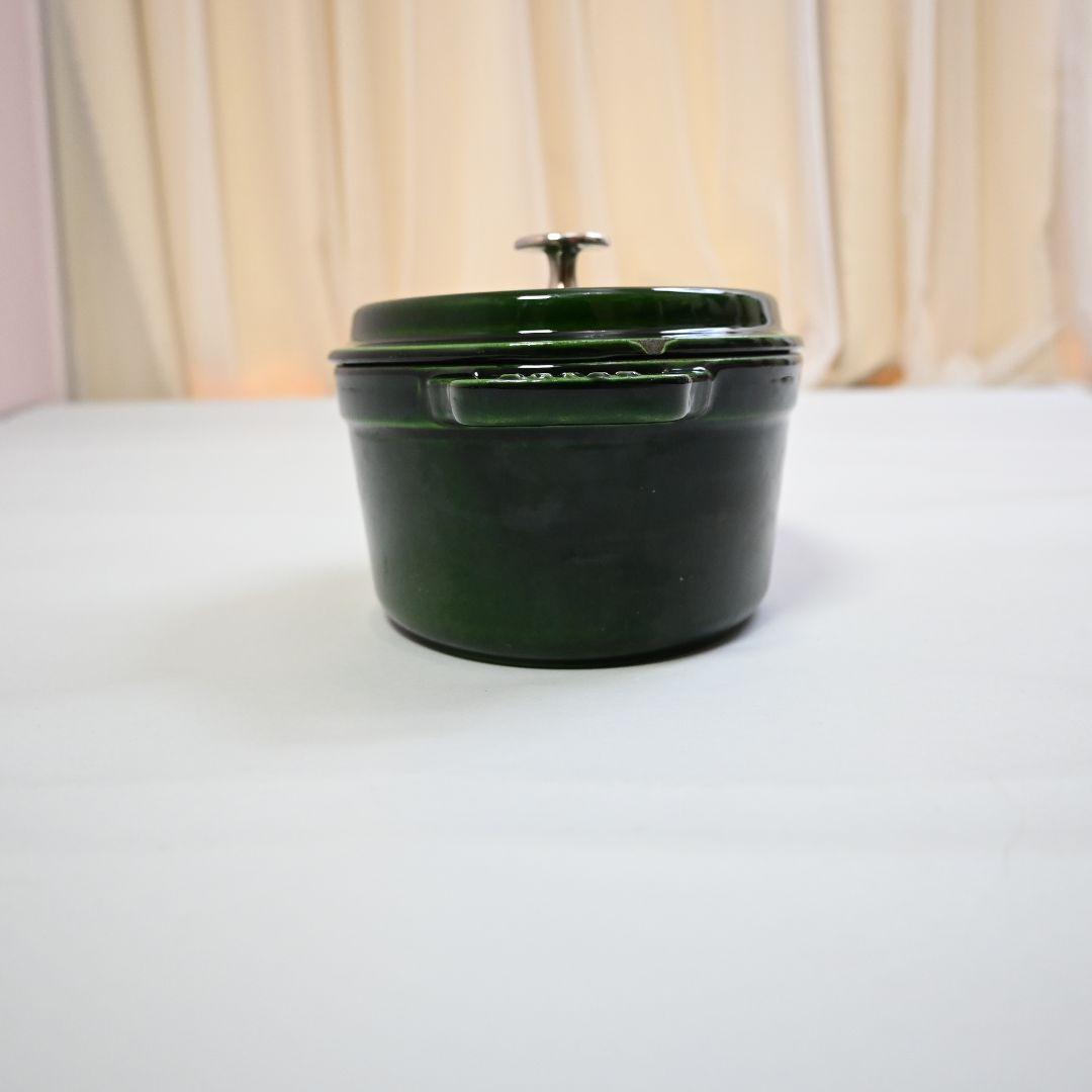 653★ staub ストウブ ココット 鍋 23cm バジルグリーン オーバル