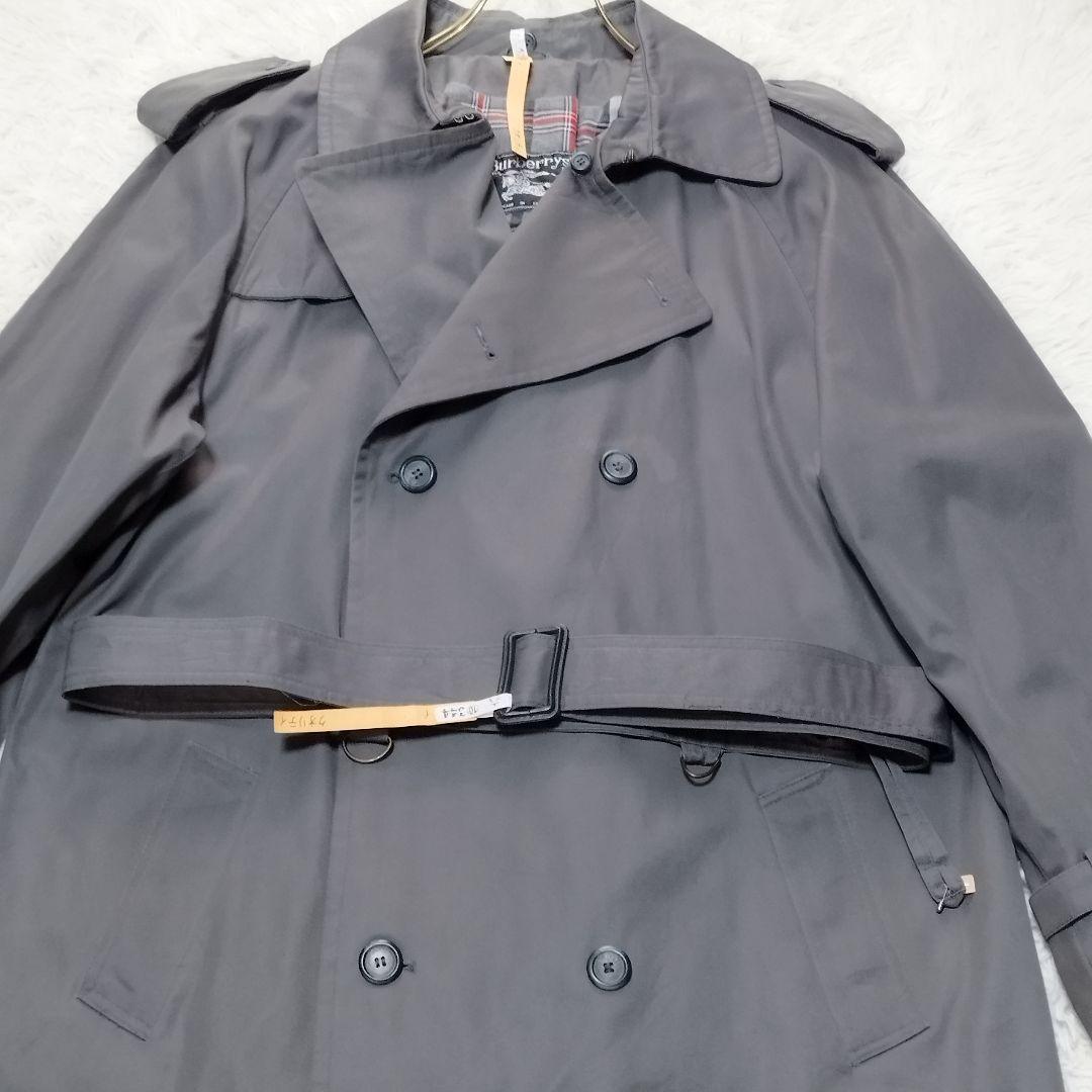 バーバリーズトレンチコート グレーノバチェック L相当 エポレット ヴィンテージ