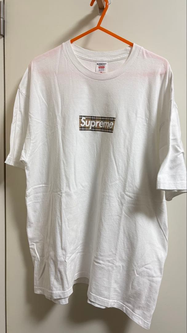 Supreme ✖︎ Burberry Tシャツ XLサイズ　ホワイト