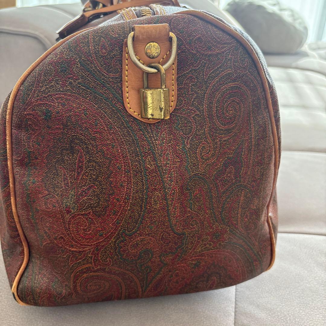 ETRO ペイズリー柄 PVCレザー ボストンバッグ 旅行 ヴィンテージ