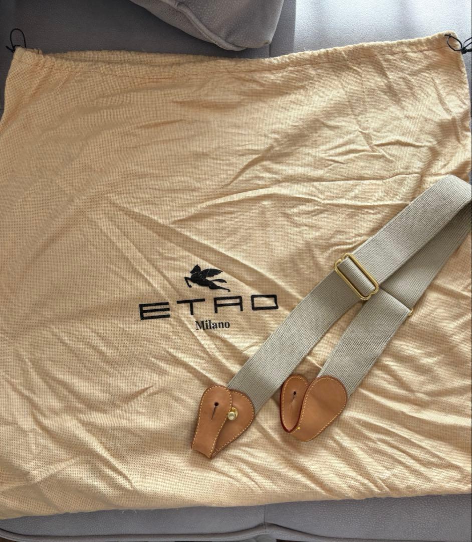 ETRO ペイズリー柄 PVCレザー ボストンバッグ 旅行 ヴィンテージ