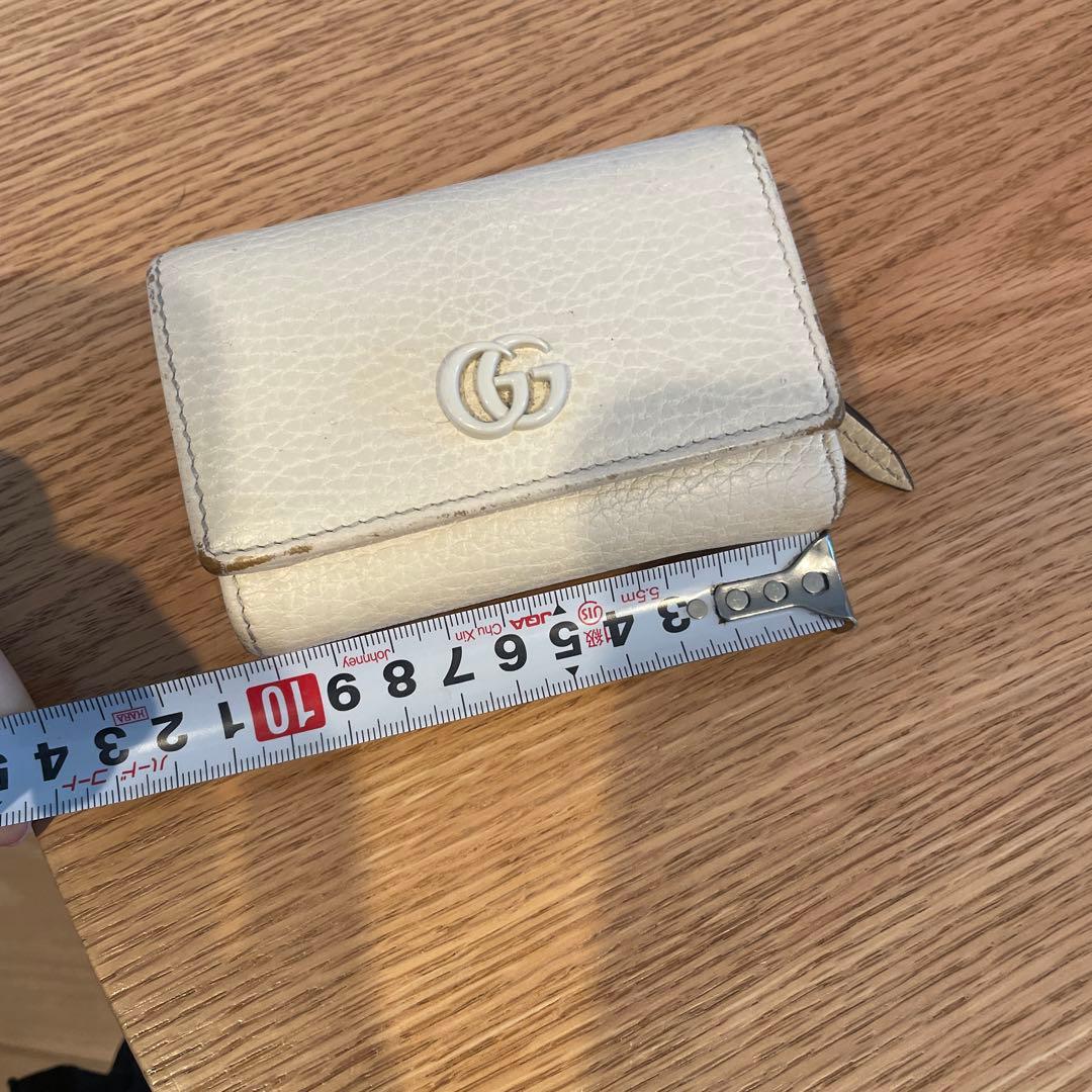 Gucci ホワイトレザー 三つ折り財布