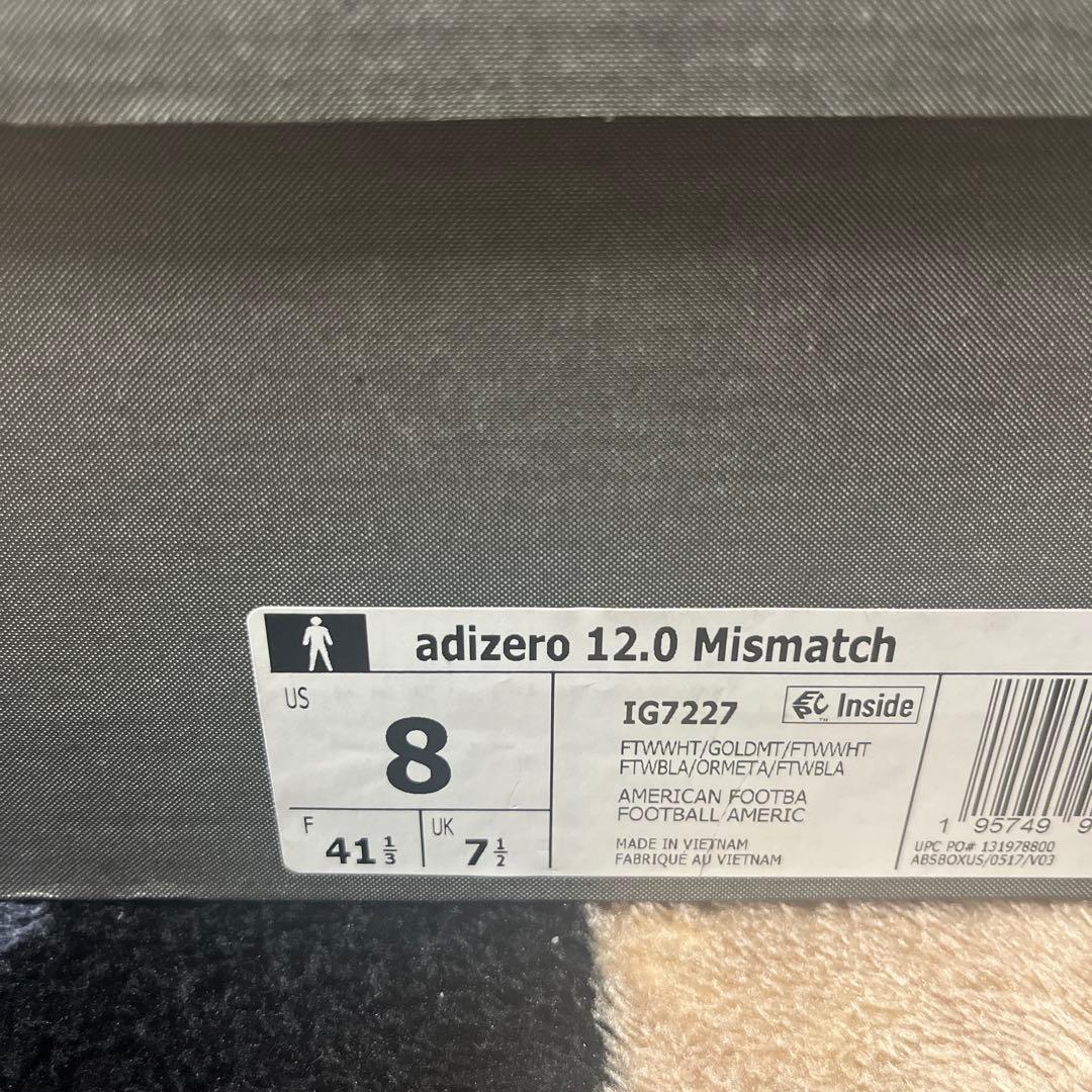 【ADIDAS】 アメフトスパイク　26.0cm