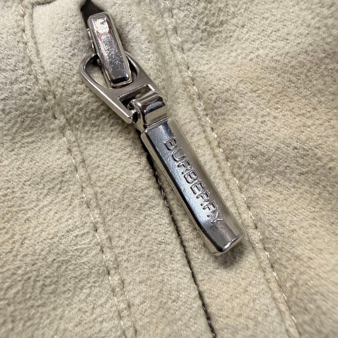 コメ欄❗️☆BURBERRY ベルベット＆羊毛ニット切替デザインブルゾン中綿キルト