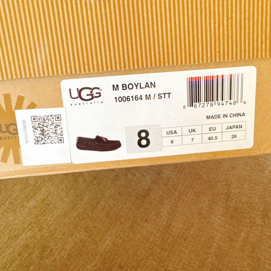 【新品未使用】UGG BOYLAN メンズ スウェードタッセル シューズ26cm