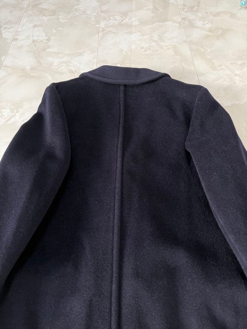 【良品】MaxMara マックスマーラ 最高級 白タグ 女優襟　ロングコート L