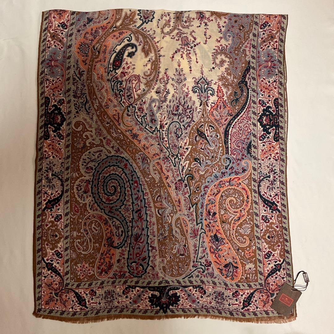 洗練されたデザイン　ETRO 正規品　大判ショール　 希少サイズ　22