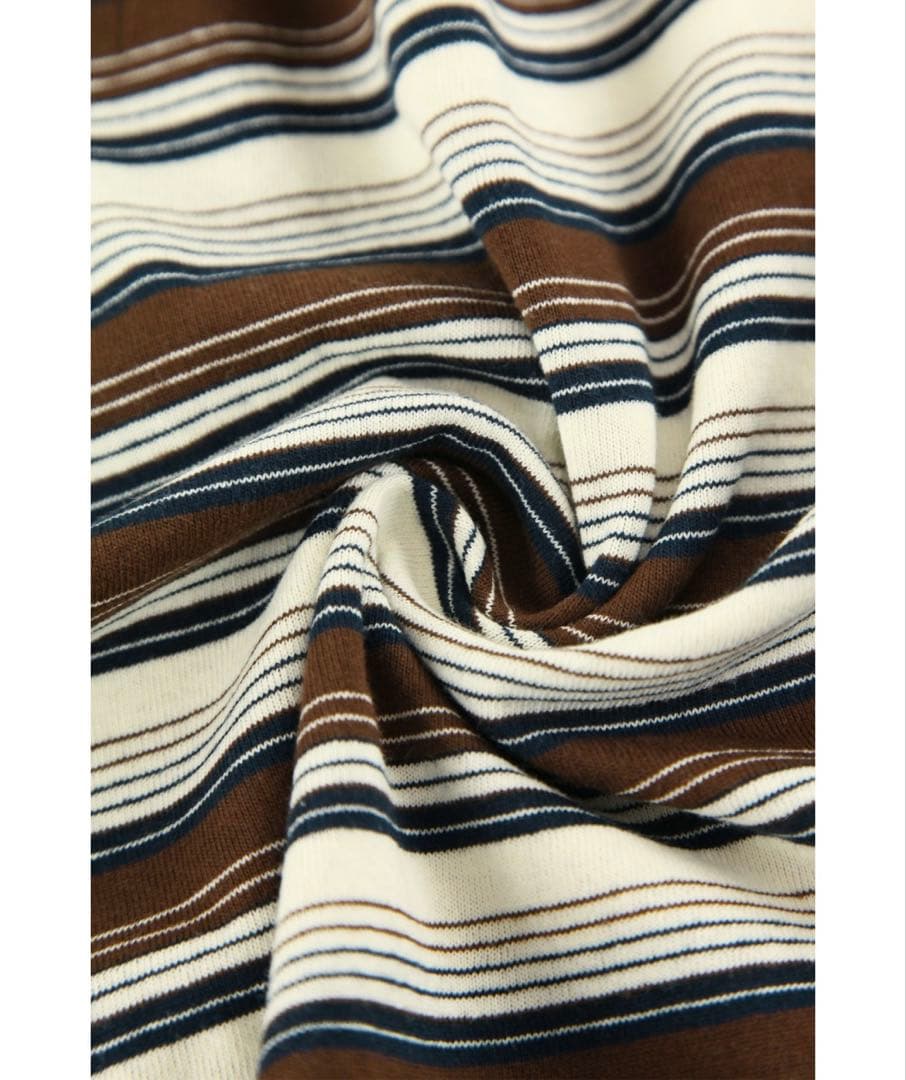 【ALEXIASTAM】美品 ストライプポロシャツ サイズFアレシアスタン