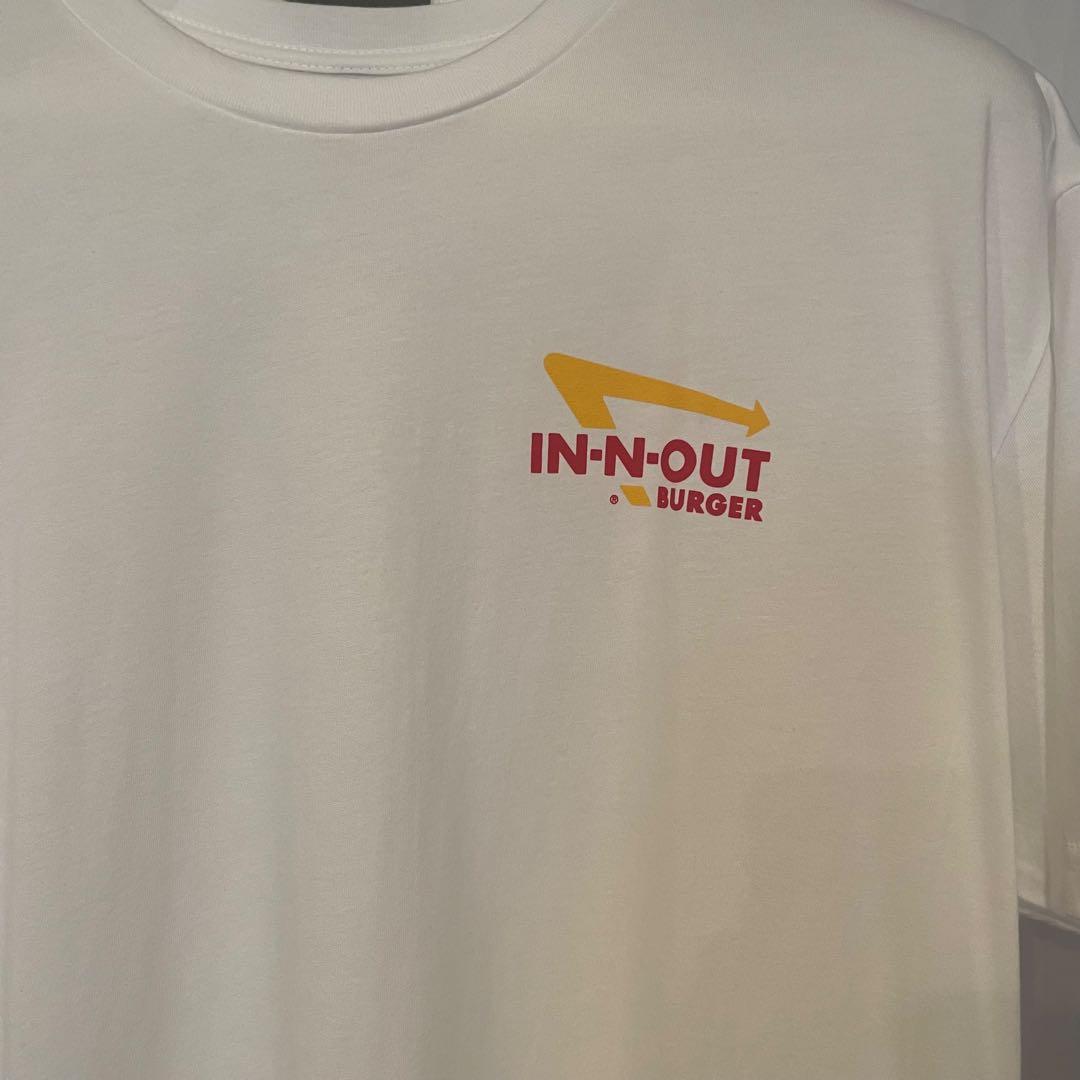 ステッカー付 IN-N-OUT BURGER MENU TEE 半袖 XL 白