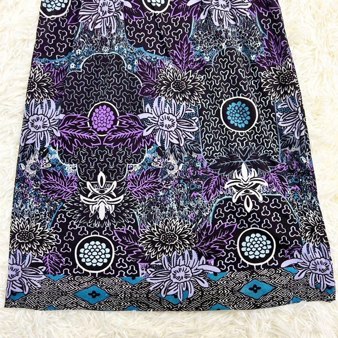 極美品　ヴィヴィアンタム　半袖ワンピース　パワーネット　花柄　パープル系　0