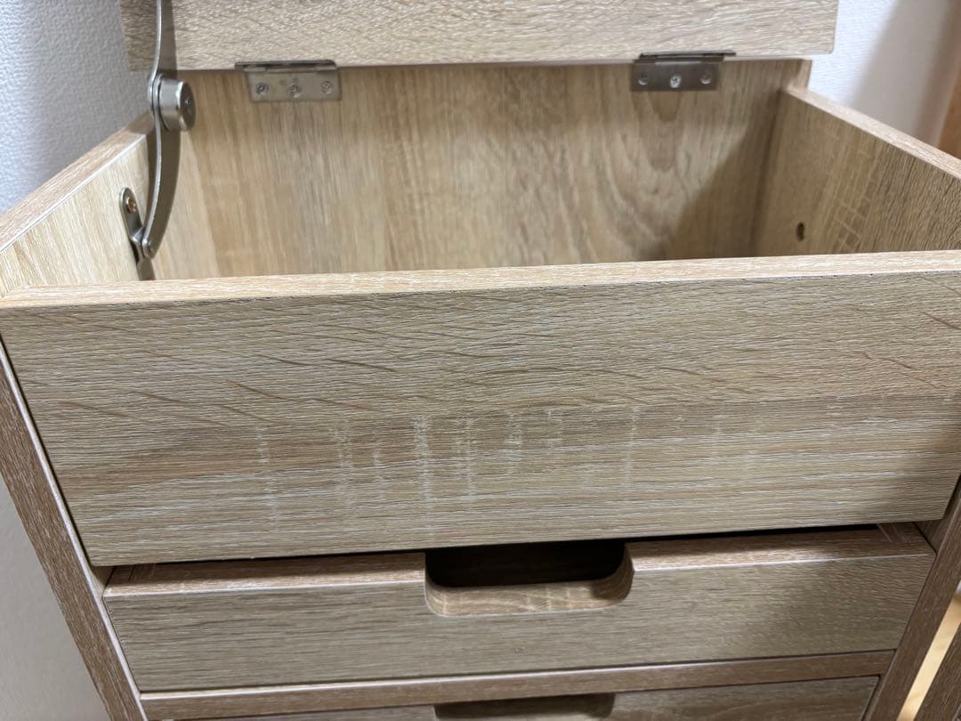 LOWYA 折りたたみ式ドレッサーワゴン　オーク
