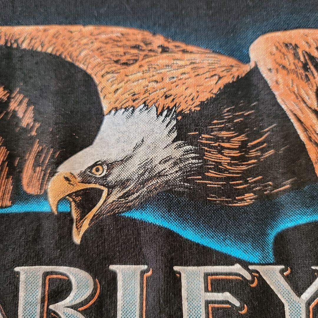 90s　HARLEY-DAVIDSON 鷲グラフィック　ブラック Tシャツ