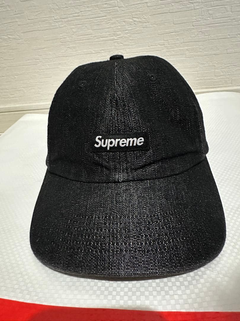 supreme コーデュラ　デニム　スモールボックス　6パネル　キャップ