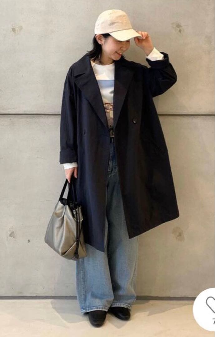 タグ付き　FORK&SPOON　オーバーライトミドルコート　NAVY