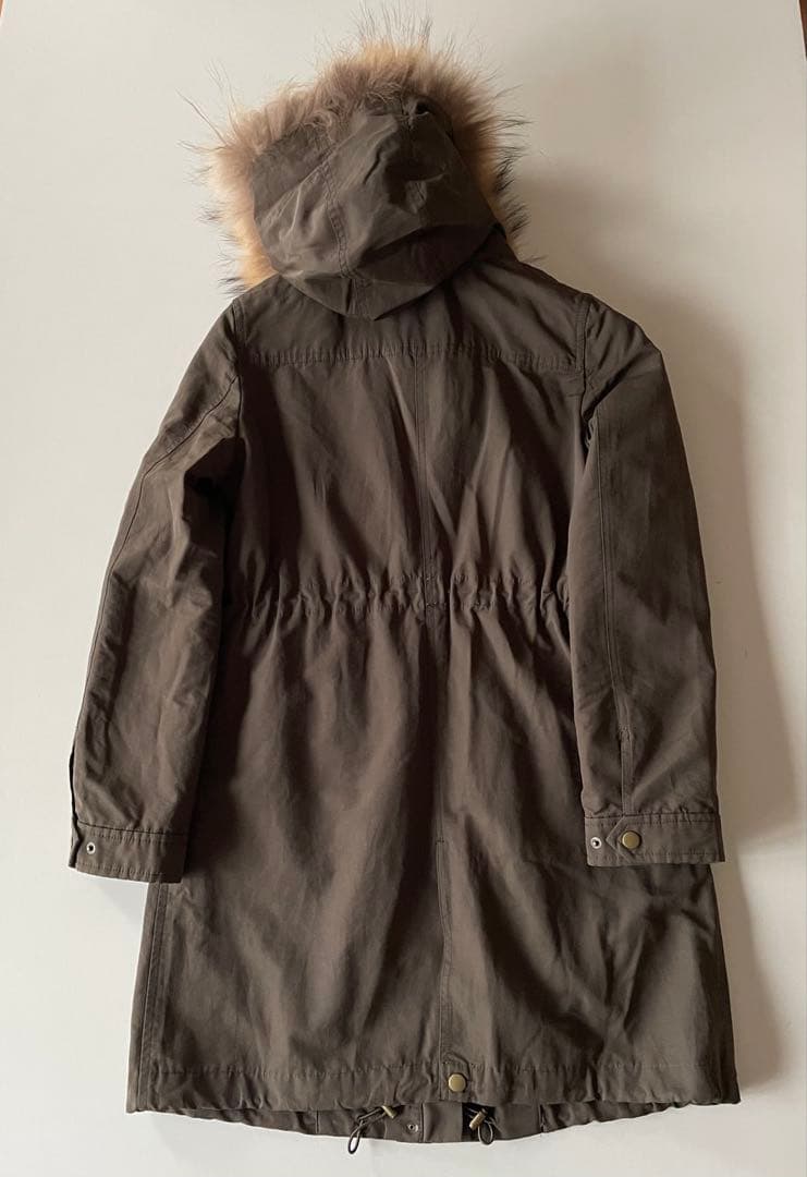 【美品/3WAY】INDIVIリアルファーモッズコートキルティングライナー付38