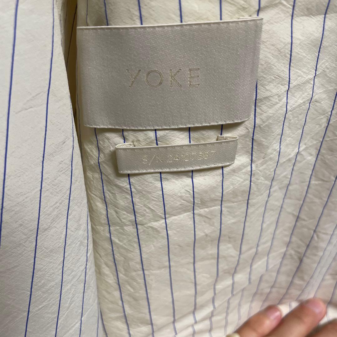 ジャケット・アウター YOKE 2024SS STRIPE DOUBLE JACKET