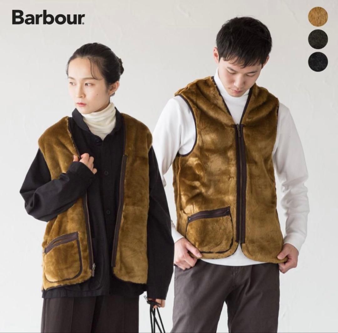 Barbour ライナーリバーシブルベスト　レジ　サイズ40 ブラウン